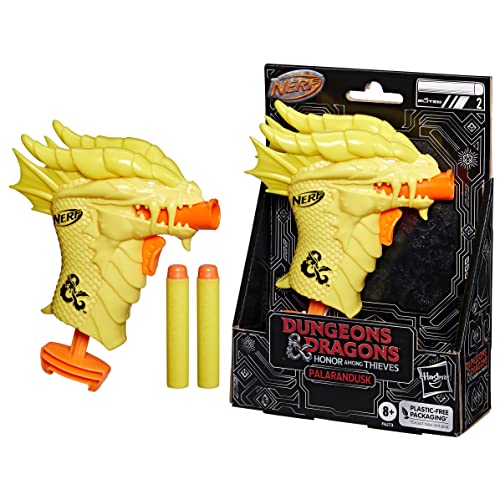 Nerf MicroShots Dungeons & Dragons Palarandusk Blaster und 2 Nerf Elite 2.0 Darts, D&D Spielzeug von NERF