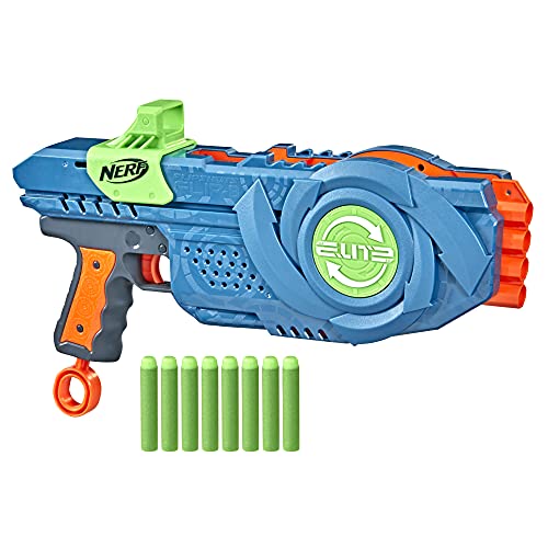 NERF Elite 2.0 Flipshots Flip-8 Blaster with 8 Dart Barrels That Flip to Double Your Firepower, 8-Dart Capacity, 8 Official Elite Darts von NERF