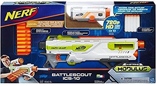 NERF Hasbro B1756EU4 - N-Strike Elite Modulus BattleScout ICS-10 Blaster, Spielzeugblaster von NERF