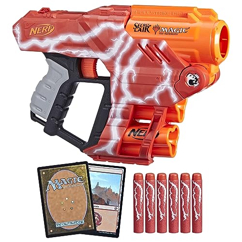 NERF LMTD Lightning Lair, Magic: The Gathering Secret Lair Blaster mit 6 Darts, 2 Muscheln und 2 Promo-Sammelkarten von NERF