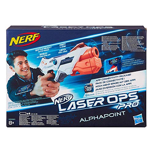 NERF Laser Ops AlphaPoint, LaserTag-Blaster mit Licht- & Soundeffekt, Kinder-Spielzeug, inkl. Schnell-Lade-Taste für Infrarot-Schüsse, auch für Erwachsene NERF Laser Ops AlphaPoint, LaserTag-Blaster mit Licht- & Soundeffekt, Kinder-Spielzeug, inkl. Schnell-Lade-Taste für Infrarot-Schüsse, auch für Erwachsene von NERF