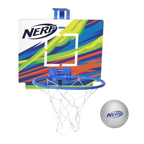 NERF Nerfoop -- The Classic Mini Foam Basketball and Hoop -- Hooks On Doors -- Indoor and Outdoor Play -- A Favorite Since 1972 von NERF