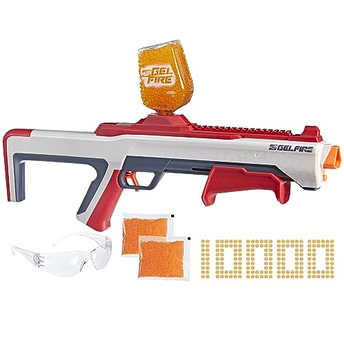 NERF Pro Gelfire Raid Blaster, Feuer 5 Runden auf einmal, 10.000 Gel-Runden, 800 runde Hopper, Brillen, Spielzeug für Jugendliche ab 14 Jahren von NERF