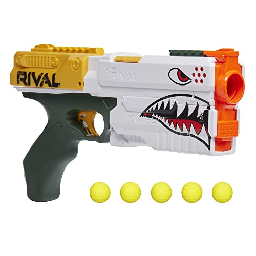 NERF Rival Kronos XVIII-500 Blaster, Breech-Load, 5 Rival-Runden, Feder-Action, 90 FPS Velocity, weißes Farbdesign (exklusiv bei Amazon) von NERF