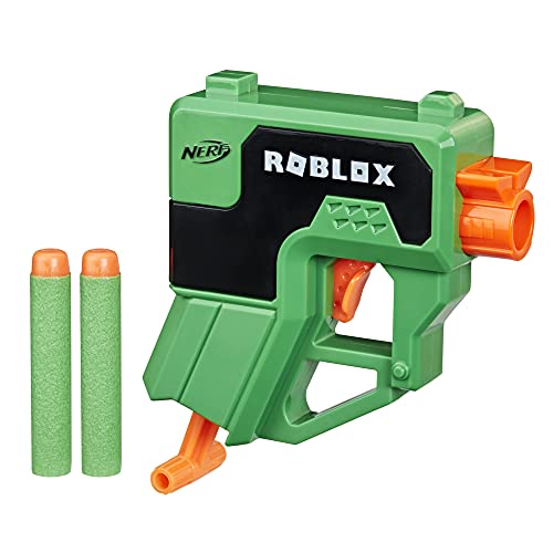 NERF Roblox Phantom Forces: Boxy Buster Dart Blaster, Pull-Down Priming Handle, 2 Elite Darts, Code to Unlock in-Game Virtual Item von NERF