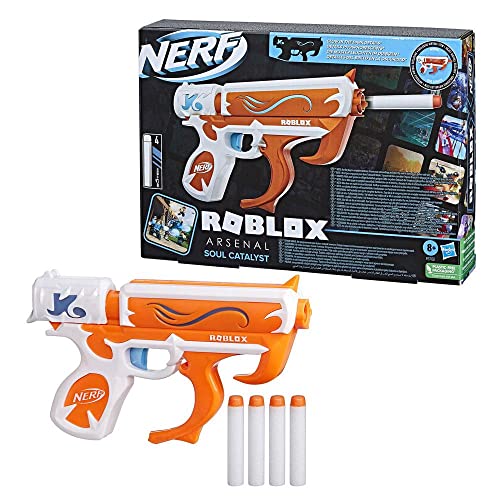 Nerf Roblox Arsenal: Soul Catalyst Blaster, enthält Code für EIN Exklusives virtuelles Item, 4 Nerf Elite Darts von NERF