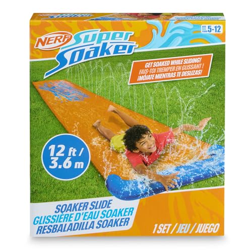 NERF Super Soaker Blast Wasserrutsche - 3,6 m Kinder Wasserrutsche für Outdoor-Sommerspaß von NERF