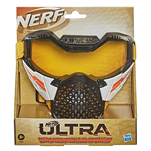 NERF Ultra Battle Maske – verstellbares Band, atmungsaktives Design – Gesichtsschutz Ultra Battler, F0034EU4, Mehrfarbig, One Size von NERF