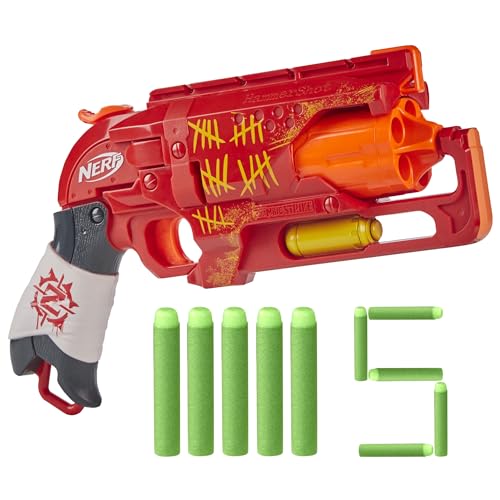 NERF Zombie Strike Hammershot Blaster, Rot (Amazon Exclusive) von NERF