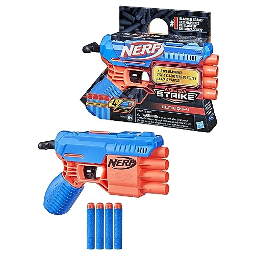 Nerf Alpha Strike Claw QS-4 Blaster 4 Official Nerf Elite Foam Darts von NERF