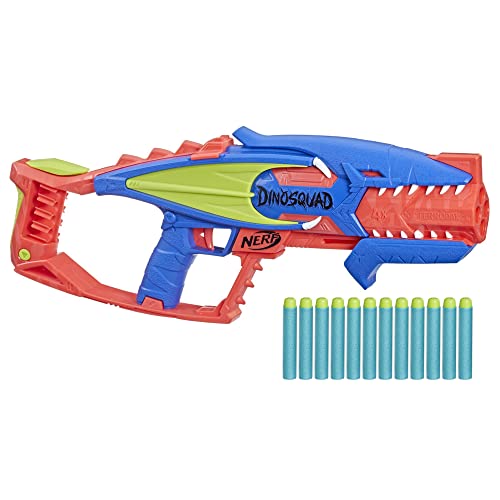 Nerf DinoSquad Terrodak, 12 Nerf Elite Darts, Dinosaurier-Design, 4-Dart Spielzeug-Blaster, Nerf Blaster für Kinder von NERF