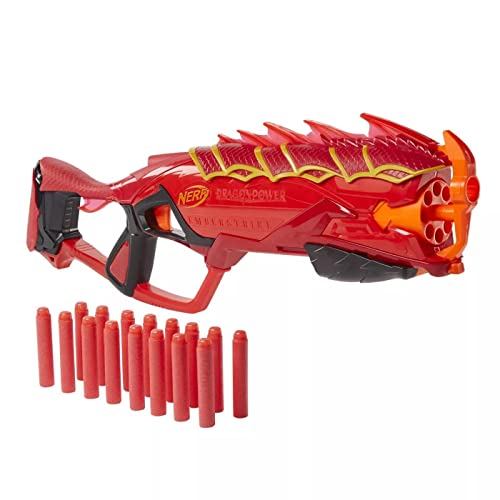 Nerf DragonPower Emberstrike Blaster, Inspired by Dungeons and Dragons, 8-Dart Drum, 16 Nerf Darts, Dart Storage von NERF