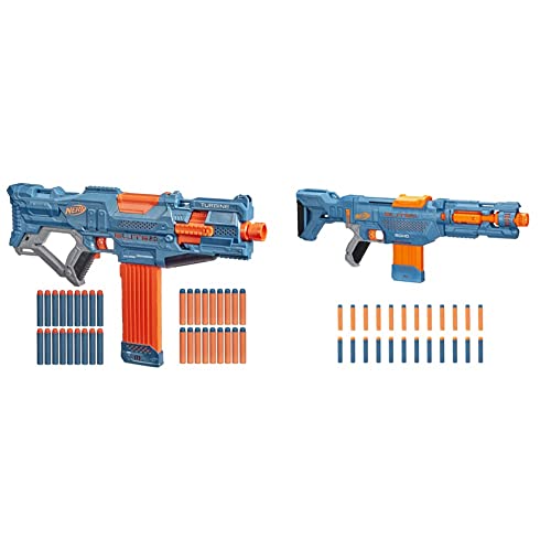 Nerf E9481F03 Elite 2 Turbine CS-18 motorisierter Blaster, 36 Nerf Darts, 18-Dart Clip-Magazin & Elite 2.0 Echo CS-10 Blaster – 24 NERF Darts, 10-Dart Clip-Magazin, E9533F02 von NERF