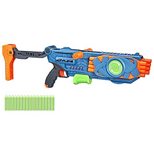 Nerf Elite 2.0 Flipshots Flip-16 Blaster, 16 Dart-Läufe für doppelte Feuerkraft, Kapazität für 16 Darts, 16 Nerf Darts von NERF