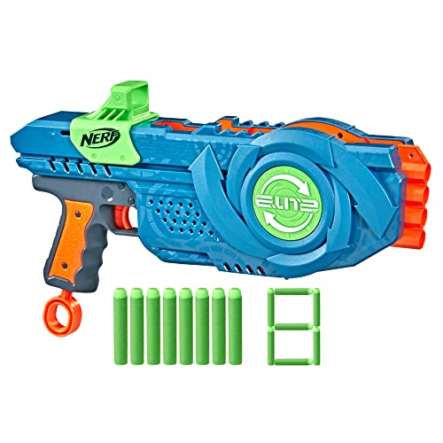 Nerf Elite 2.0 Flipshots Flip-8 Blaster, 8 Dart-Läufe für doppelte Feuerkraft, Kapazität für 8 Darts, 8 Nerf Darts von NERF