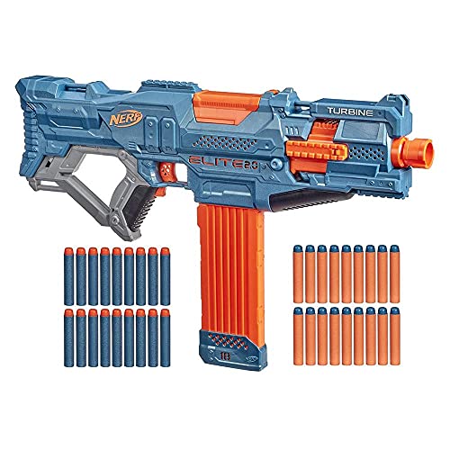 Nerf Elite 2.0 Turbine CS-18 motorisierter Blaster, 36 Nerf Darts, 18-Dart Clip-Magazin, Tactical Rails, Befestigungspunkt von NERF