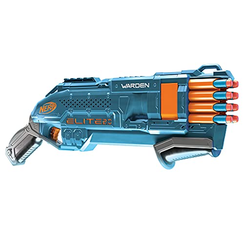 Nerf Elite 2.0 Warden DB-8 Blaster, 16 Nerf Darts, 2 Darts gleichzeitig abfeuern, Tactical Rail Steckschiene zum Anpassen, Schnellfeuer von NERF