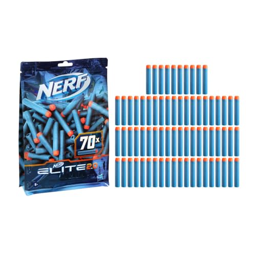 Nerf Elite 2.0 70-Dart Nachfüllpackung – Enthält 70 Nerf Elite 2.0 Darts, kompatibel mit Allen Nerf Elite Blastern von NERF