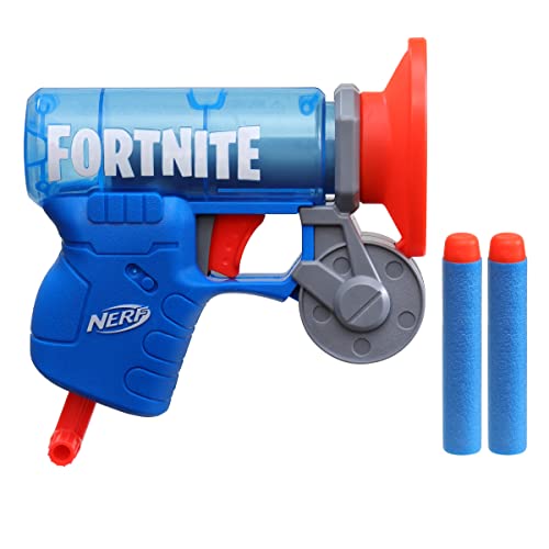 Nerf Fortnite MicroShots Micro Grappler Mini Dart-Fire Blaster Fortnite Grappler Equipment Design inkl. 2 Offiziellen Nerf Elite Darts von NERF