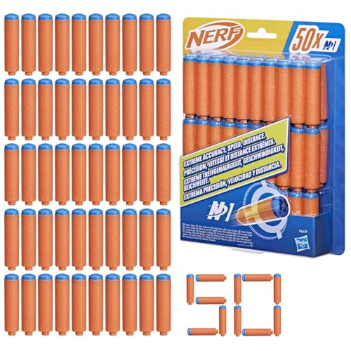 Nerf N Series N1 Darts 50x, zusätzliche Darts für High Performance Blaster der Nerf N Serie mit hoher Treffgenauigkeit und Reichweite, für Jungen und Mädchen von NERF