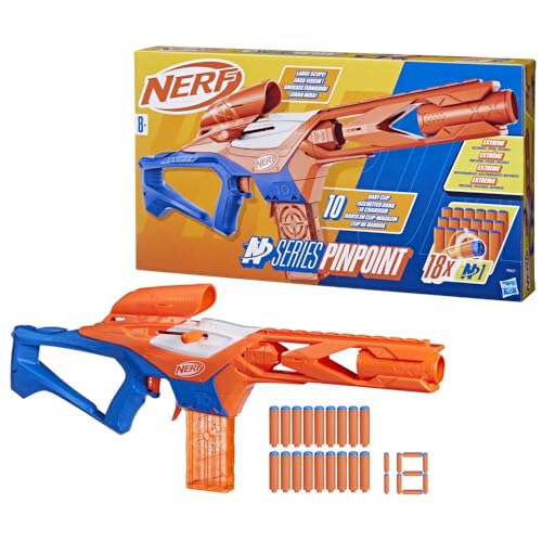 Nerf N Series Pinpoint Blaster, mit 10er Clip-Magazin und 18 Nerf Darts, nur mit Nerf N1 Darts kompatibel, Blaster für Fortgeschrittene, Jungen und Mädchen von NERF