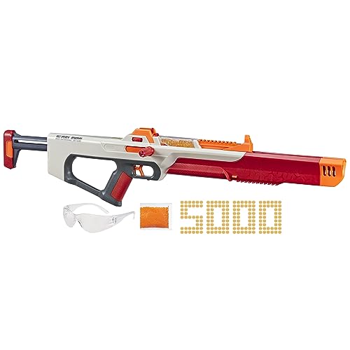 Nerf Pro Gelfire Ghost Bolt Action Blaster, Abnehmbarer Boost Barrel, 5000 Gelrunden, 100 runde integrierte Trichter, Brillen, ab 14 Jahren von NERF