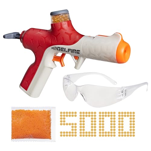 Nerf Pro Gelfire Twist Shot Blaster, 150 FPS, 5.000 Gelfire Rounds, T-Pull Priming, Integrierter 80 Round Hopper, Eyewear ab 14 Jahren von NERF