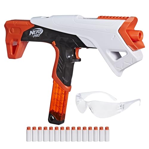 NERF Pro Torrent Halb-Length-Dartblaster, 150 FPS, 15 pro halblange Darts, 15-Dart-Magazin, Pump-Action, Brillen, Geschenke für Teenager, ab 14 Jahren von NERF