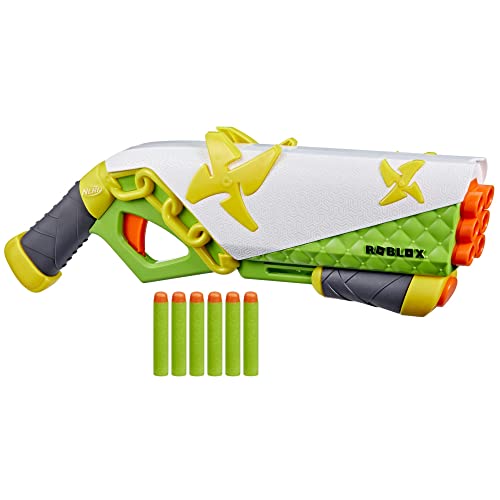 Nerf Roblox Ninja Legends: Shadow Sensei Dart-Blaster, Code für EIN Exklusives virtuelles Item, 6 Nerf Elite Darts von NERF