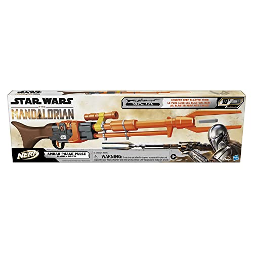 Nerf Star Wars Amban Phase-Puls-Blaster, The Mandalorian, Scope, 10 offizielle Nerf Elite Darts, Breech Load, 127 cm lang von NERF