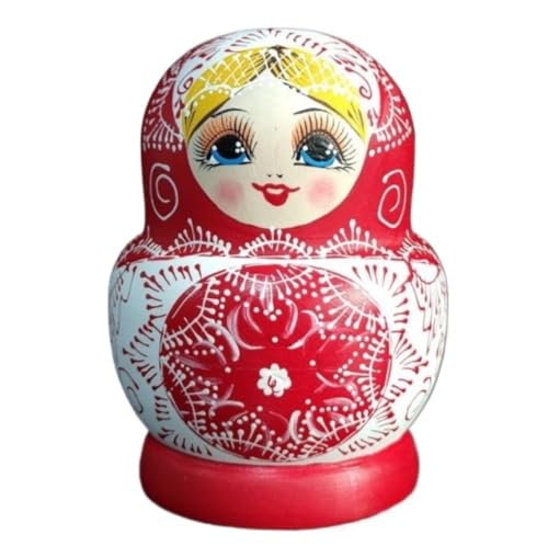 NESPIQ Matroschka Matrjoschka Matroschka-Puppe, Weihnachten, Kreatives Geschenk, Russische Puppen, Spielzeug, Holz-Nistpuppe Russische Puppen Matroschka-Puppen von NESPIQ