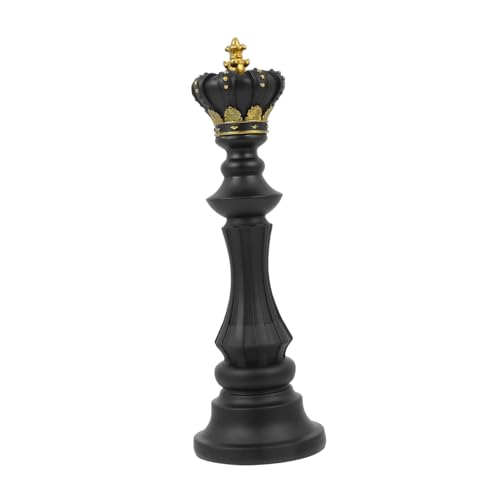 1stk Schach Ornamente Desktop-schmuck Eingangsbereich Osterdeko Vintage Wohnkultur Osterdekorationen Für Den Außenbereich Büro Schmücken Desktop-Ornament Outdoor-dekor Black Harz NESTINGHO von NESTINGHO