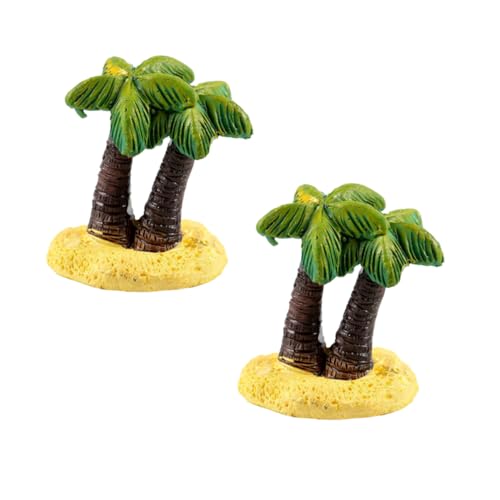 2St Mini-Kokosnussbaum mikrolandschaft kokospalme Stranddekoration tortendeko Einschulung Stitch tortendeko Meeresspielzeug Miniaturbaum Desktop-Dekoration Kuchendekoration Green NESTINGHO von NESTINGHO