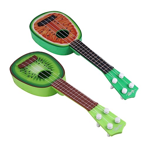 2st Mini-obstgitarre Gitarrenspielzeug Für Kinder Musikalisches Spielzeug Kinder-Ukulele-Spielzeug Kleine Gitarre Ukulele-Gitarre Für Kinder Musical Mini-Ukulele Plastik Green NESTINGHO von NESTINGHO