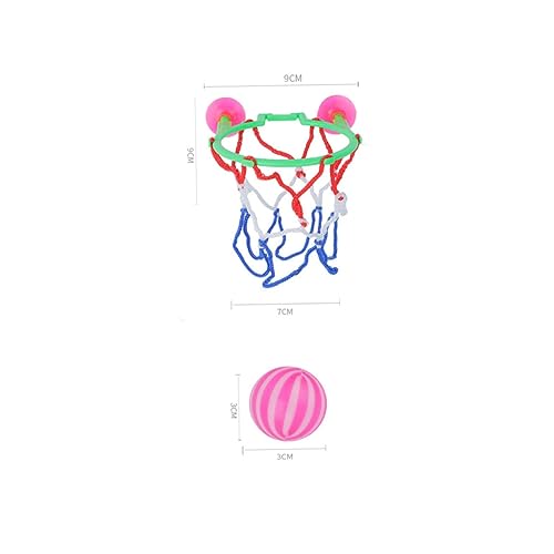 8St Basketball-Spielset für Kinder Mini-Basketballspielzeug -Basketballspielzeug Basketball-Badespielzeug Spielzeug für Kinder kinderspielzeug Basketballkorb für Kinder rot NESTINGHO von NESTINGHO