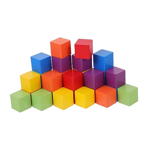 NESTINGHO 1 Farbige Blöcke Geometrie Bausteine Puzzle Für Kleinkinder Kinderspielzeug Bauspielzeug Bunte Bausteine Rätsel Für Puzzle-Spielzeug Würfelblock Geometrie-Puzzle Colorful Holz von NESTINGHO