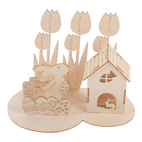 NESTINGHO 1 Satz 3D-Puzzle-Kaninchen Easter Bunny osterhasen Puzzle Ostern Puzzle Set rätsel Spiele Puzzle Gaming Puzzlematte Osterspielzeug-Puzzle Lernspielzeug für Kinder Lernpuzzle Holz von NESTINGHO