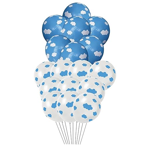 NESTINGHO 1 Satz 50St Blauer himmel wolken ballon Folienballons für die Babyparty blaues Dekor wandverkleidung wand polsterung balons hochzeitsdeko schöner Partyballon Latexballons Emulsion von NESTINGHO