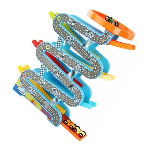 NESTINGHO 1 Satz 6-spuriges Segelflugzeug Kinder spielset gleitendes Auto Spielzeug Auto rutschen sparkasten Kinder Spielzeug-Segelauto mehrschichtiges Segelflugspielzeug hölzern von NESTINGHO