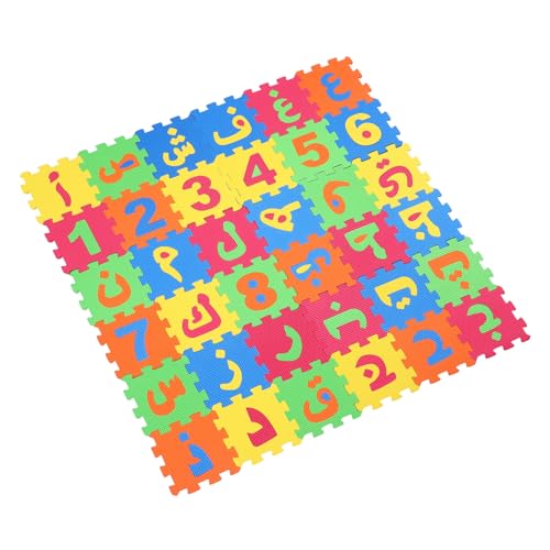 NESTINGHO 1 Satz Arabische Matten Arabisches Alphabet für Kinder Spielzimmerteppich bodenmatte kinderzimmer spielmatte kinderzimmer Puzzle sortierschalen Puzzlematte Alphabetmatte Eva von NESTINGHO