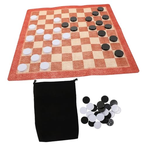 NESTINGHO 1 Satz Brettspiel Tragbarer Schachtisch Adukt-Spielzeug Kinderschach Kinder Spielset Schach Versorgung Klassisches Spielzeug Kinderspielzeug Kinder Schachbrett Mini Schach Stoff von NESTINGHO