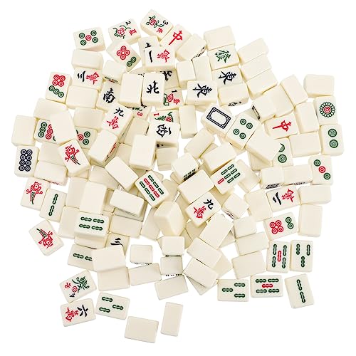 NESTINGHO 1 Satz Chinesisches Mahjong-Spielzeug Mahjong-Kit tragbares Schachbrett Mahjong-Fliesen Mahjong brettspiel majhong brettspiel Mahjong Reisespielzeug Mini-Mahjong-Spielzeug Acryl- von NESTINGHO