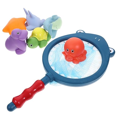 NESTINGHO 1 Satz Duschspielzeug Für Die Badewanne Schwimmspielzeug Badespielzeugnetz Wasserspielspielzeug Schwimmendes Spritzspielzeug Badewannenspielzeug Für Kinder Fischnetz-Spiel Plastik von NESTINGHO