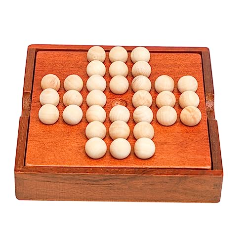 NESTINGHO 1 Satz Einzelnes Edles Schach Brettspiel Für Kinder Tischspiele Für Kinder Schachbrett Klassisches Spielzeug Desktop-Spielzeug Lustiges Kinderschachperlenspielzeug Brown Hölzern von NESTINGHO