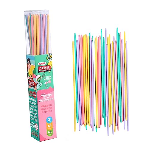 NESTINGHO 1 Satz Farbspielstock Eltern-Kind-Spiel Kinderstockspielzeug Brett Für Kinder Lernspielzeug Für Kinder Spiel Pick-up-Sticks Kinderspielzeug Pädagogisches Stöckespiel Hölzern von NESTINGHO