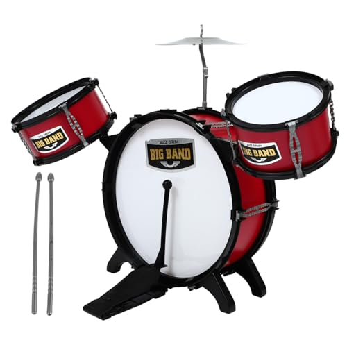 NESTINGHO 1 Satz Jazztrommel Für Kinder Schlagzeug Kinder Trommeln Trommelspielzeug Puzzle-Spielzeug Schlaginstrumente Für Kinder Musikspielzeug Für Kinder Jazz-Drum-Spielzeug Rot Plastik von NESTINGHO