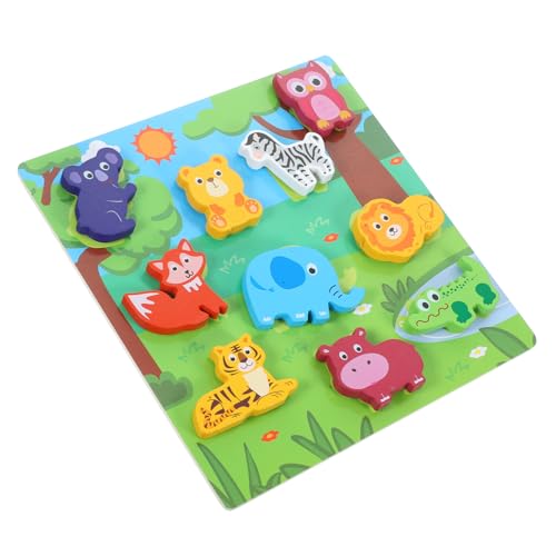 NESTINGHO 1 Satz Kinder lernspiel Kinder Puzzle holzpuzzles Formenpuzzle Kleinkindspielzeug Kinderspielzeug Holzpuzzle für Kleinkinder 1-3 Holzspielzeug für Kleinkinder von NESTINGHO