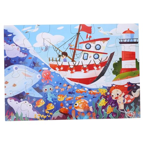 NESTINGHO 1 Satz Kinderpuzzle Meeresspielzeug Kinderspielzeug Für Mädchen Puzzles Für Kinder Im Alter Von 4-8 Jahren Strandspielzeug Für Kleinkinder 1-2 Jungenspielzeug Lustiges Puzzle von NESTINGHO