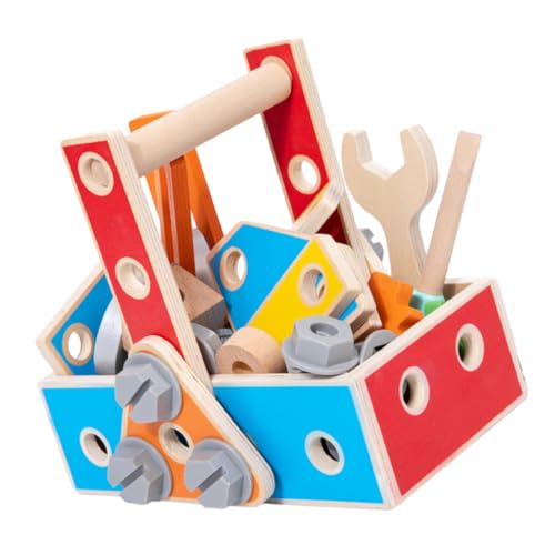 NESTINGHO 1 Satz Kleinkindspielzeug Kinderspielzeug Spielzeug Aus Holz Kindergeschenk Pädagogisches Lernspielzeug Interessantes Lernspielzeug Kinderhammer Holzwerkzeuge Hölzern von NESTINGHO