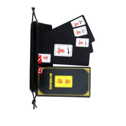 NESTINGHO 1 Satz Mahjong-Spielkarten PVC-Poker Kartenspielen Tragbare Spielkarten wasserdichte Spielkarten Kartenpoker Requisiten-Spielkarten Traditionelles Spielspielzeug von NESTINGHO